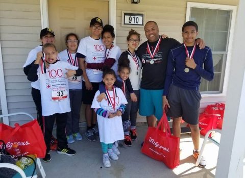 The Marrero’s stand outside their home at Fort Knox, Kentucky in May 2017. (Left to right: Yair, Silvana, Marcela, Mckaila, Maritza, Marrero, Manuel II (front) Haleigh, Kyleigh. (Sgt. 1st Class Manuel Marrero) 