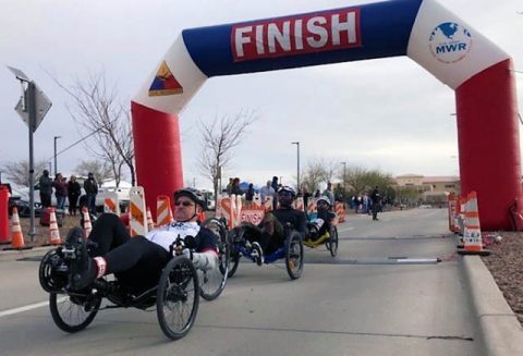 Staff Sgt. Ken Arnold, from Fort Campbell WTB, competes in the 2019 Army Trials at Fort Bliss last March to earn a spot on Team Army at the 2019 Department of Defense Warrior Games in Tampa, Florida. Arnold is one of four Fort Campbell WTB Soldiers competing in the games, which run June 21st - 30th. (U.S. Army, Spc. Samantha Ruiz)