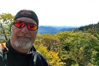 Hank Motorcycling in the Mountains.