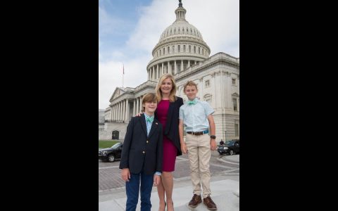 Marsha Blackburn with her two grandchildren, Jack and Chase