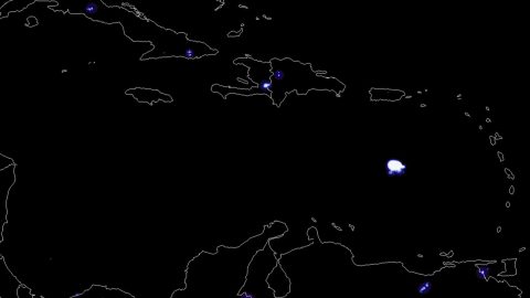 This image shows the flash of an asteroid impacting Earth's atmosphere over the Caribbean Sea on June 22nd, 2019. It was captured by the Geostationary Lightning Mapper instrument aboard GOES-16, an Earth-monitoring satellite operated by NOAA and NASA. (CIRA/CSU, RAMMB/NOAA/NASA)