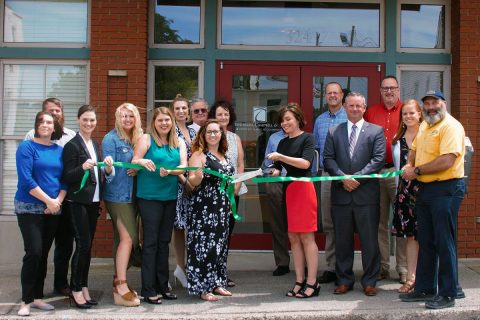 (L to R) Carlye Sommers, Gene Fish, Amy Davidson, Brittany Singer, Sara Price, Nicole Doss, Jimmy Smith, Taylor Luffman, Lu Ann Jerles, Paul Ellis, Erin Duvall, Bob Yates, Montgomery County Mayor Jim Durrett, Doug Jones, Haley Randell, and Daryl Pater.