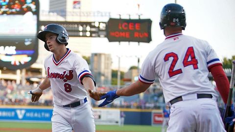 Nashville Sounds prevent Oklahoma City Dodgers series sweep with 7-5 win in front of a sellout crowd. (Nashville Sounds)