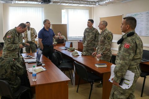 Task Force Carentan, 2nd Brigade Combat Team, 101st Airborne Division (Air Assault) and fourteen allied and partnered nations conducted the final planning conference for the upcoming Rapid Trident 2019, July 15-19, Yavoriv, Ukraine. (U.S. Army photo by Sgt. Justin Navin) 