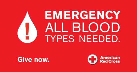 American Red Cross - Emergency All Types Needed. (American Red Cross)