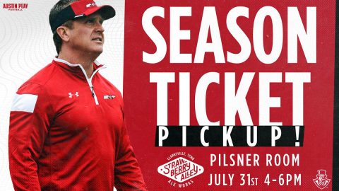 Austin Peay Season Ticket Pickup event to be held at Strawberry Alley Ale Works on Wednesday, July 31st. (APSU Sports Information)