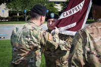 Blanchfield Army Community Hospital and the U.S. Army Medical Department Activity Fort Campbell welcomed a new command sergeant major July 9. Command Sgt. Maj. Christopher Earle relinquished responsibility to Command Sgt. Maj. Daniel Santiago during a change of responsibility ceremony in front of the hospital. Santiago comes to BACH from Weed Army Community Hospital, Fort Irwin, California. Earle is transferring to Fort Sam Houston, Texas. (U.S. Army photo by David E. Gillespie)