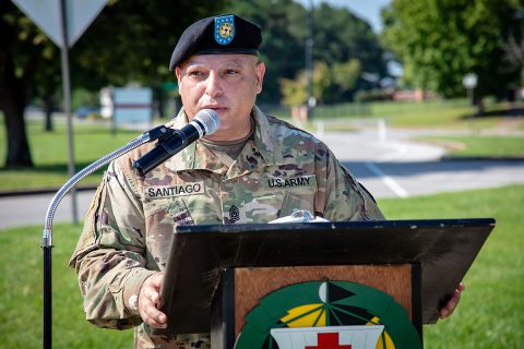 Command Sgt. Maj. Daniel Santiago. (U.S. Army photo by David E. Gillespie)