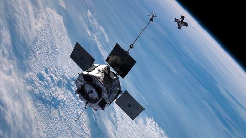Illustration of the identical Van Allen Probes. (JHU/APL, NASA) Illustration of the identical Van Allen Probes. (JHU/APL, NASA)