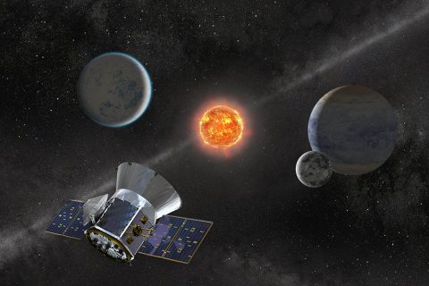 Illustration of NASA’s Transiting Exoplanet Survey Satellite. (NASA's Goddard Space Flight Center)