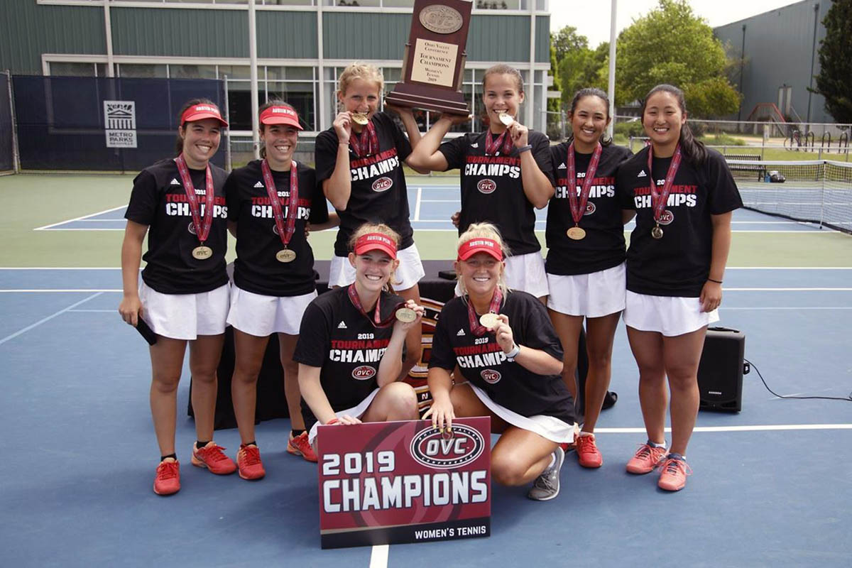 2018-2019 OVC Champion Austin Peay Women's Tennis Team has competitive 2019-20 Schedule. (APSU Sports Information) 2018-2019 OVC Champion Austin Peay Women's Tennis Team has competitive 2019-20 Schedule. (APSU Sports Information)