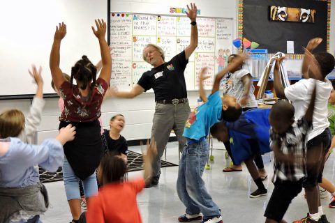 Randy Barron, a John F. Kennedy Center for the Performing Arts teaching artist, led workshops last October as part of the CECA-CMCSS Partners in Education program. (APSU)