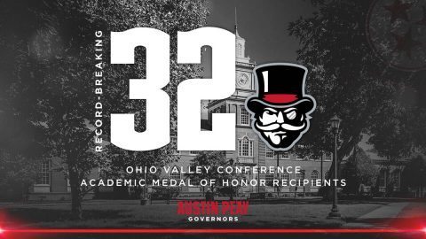 Austin Peay State University has 32 Student Athletes receive OVC Academic Medal of Honor. (APSU Sports Information)