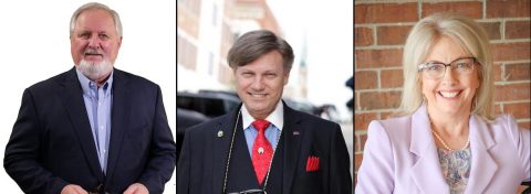 APSU Candlelight Ball Awards recipients. (L to R) Sammy Stuard, Kevin Kennedy and Rhonda Kennedy.