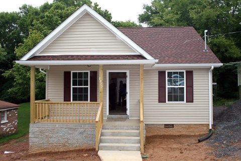 Marion Watkins Jr's rebuilt home on Cedar Street