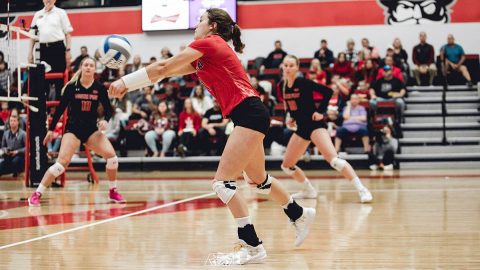 Austin Peay Volleyball libero Ginny Gerig surpasses 1,500 digs. (APSU Sports Information)