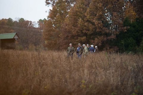 Austin Peay Associate Professor of Biology, Dr. Dwayne Estes, leads a tour through Baker Prairie Natural Area.