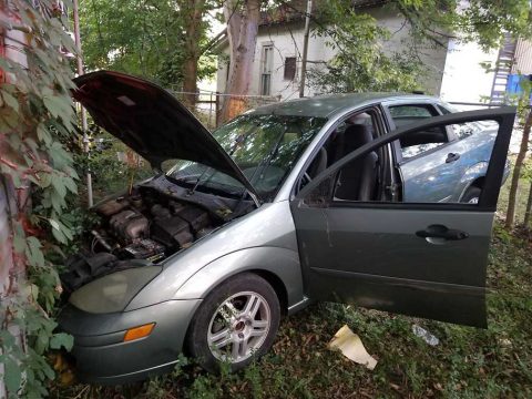 Clarksville Police responded to a crash on Greenwood Avenue and found that Bailey Roberts had drove his vehicle into the side of a house.