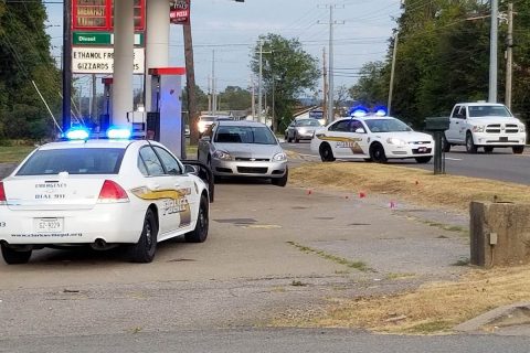 Clarksville Police respond to a shooting in progress at Dover Road and Aurelia Lynn Drive late Wednesday afternoon.