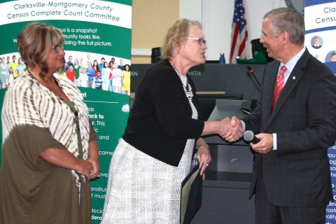 Clarksville Mayor Joe Pitts proclaims September as Montgomery County Imagination Library Month.