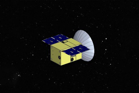 Illustration of the Cislunar Autonomous Positioning System Technology Operations and Navigation Experiment (CAPSTONE). (Tyvak Nano-Satellite Systems)