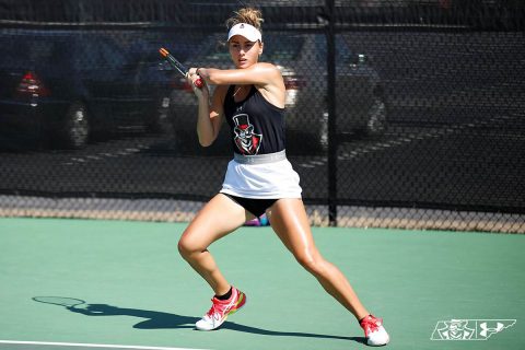 Austin Peay Women's Tennis sophomore Aleks Topalovic made it to the Flight B Singles Championship match but lost to Xavier's Kaitilin Ruethera. (APSU Sports Information) Austin Peay Women's Tennis sophomore Aleks Topalovic made it to the Flight B Singles Championship match but lost to Xavier's Kaitilin Ruethera. (APSU Sports Information)