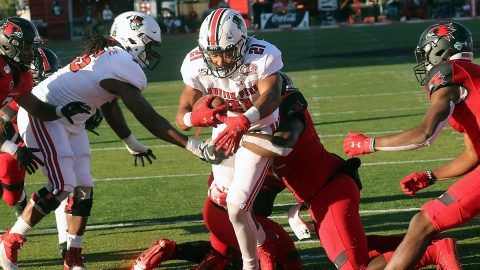 Austin Peay State University football running back Ahmaad Tanner rushed for 76 yards and two touchdowns Saturday in win over Southeast Missouri. (APSU Sports Information)