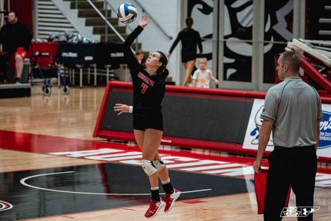 Austin Peay Women's Volleyball senior Ginny Gerig Busse had 46 digs Friday night against Southeast Missouri. (APSU Sports Information)