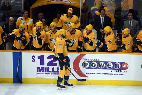 Nashville Predators get 3-2 overtime win against the Tampa Bay Lightning Saturday night. (Mike Strasinger)