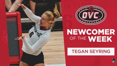 Austin Peay Women's Volleyball freshman Tegan Seyring was named OVC Newcomber of the Week. (APSU Sports Information)