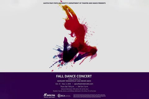 Austin Peay State University Department of Theatre and Dance presents Fall Dance Concert, October 31st - November 3rd. Austin Peay State University Department of Theatre and Dance presents Fall Dance Concert, October 31st - November 3rd.