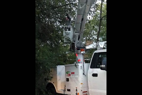 Crews will work through the night restoring power.