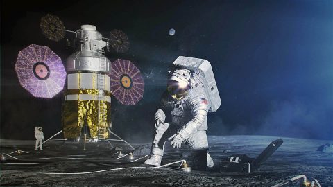 NASA's Exploration Extravehicular Mobility Unit, or xEMU spacesuit design provides greater mobility for the Artemis astronauts who will be working on the Moon. (NASA)