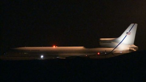 Northrop Grumman’s L-1011 aircraft, Stargazer, prepares for takeoff at the Cape Canaveral Air Force Station Skid Strip in Florida on Oct. 10, 2019. Attached beneath the aircraft is the company’s Pegasus XL rocket, carrying NASA’s Ionospheric Connection Explorer (ICON). (NASA)