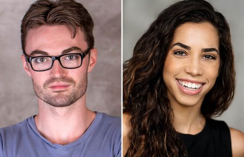 Ian Alexander Erbe and Yarissa Tiara Millan star as Brad and Janet in Richard O'Brien's "The Rocky Horror Show" at the Roxy Regional Theatre, October 25th - November 2nd.