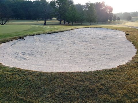 Swan Lake Golf Course improved bunker.