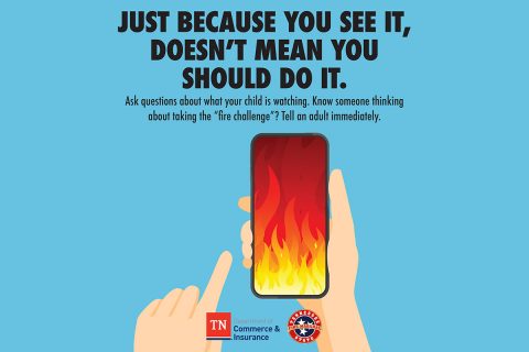 Tennessee State Fire Marshal’s Office says the "Fire Challenge" is dangerous and life threatening.