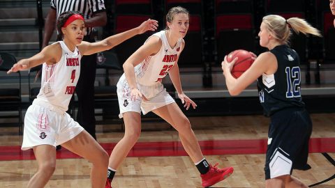 Austin Peay State University Women's Basketball cranks up the defense in win over Mississippi Valley State, Monday night. (APSU Sports Information)