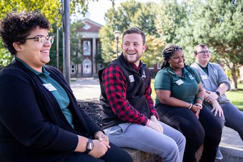 Aubrey Lewis, Hampton Freeman, DeNesha Bell and Edward Greer on the Austin Peay State University campus. (APSU)