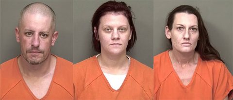 (L to R) Adam Perrelli, Kaitlin Patterson, and Natasha Pargellis from Trenton Kentucky have been charged with conspiracy to commit mail fraud and theft of mail in Clarksville.