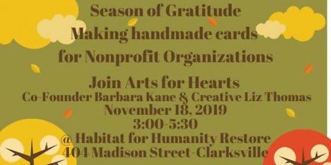 Arts for Hearts Clarksville to hold Season of Gratitude Card Making Class