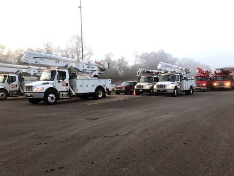 Crews roll out this morning to continue restoring power to Clarksville residents.