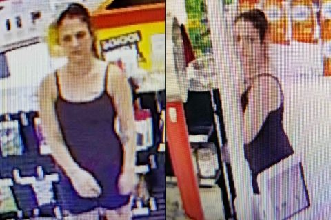 Clarksville Police are trying to identify the woman in these photos for use of a stolen credit card.