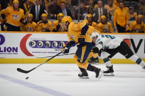 Nashville Predators Fall To The San Jose Sharks 2-1