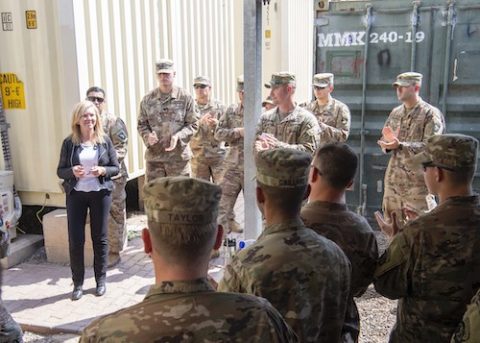 Visiting troops Camp Lemonnier in Djibouti, Africa.