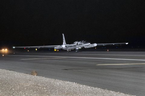 Air-LUSI takes off aboard an ER2 out of NASA’s Armstrong Flight Research Center in Palmdale, CA for an airborne campaign to measure the Moon from Nov. 13 – 17, 2019. (NASA Photo / Ken Ulbrich)