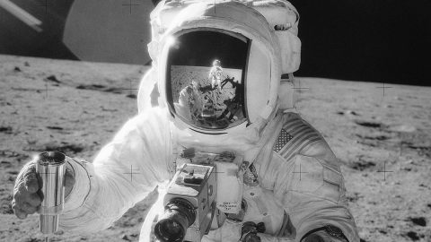 Apollo 12 lunar module pilot Alan Bean holds a container of lunar soil, with the reflection of mission commander Charles "Pete" Conrad Jr. visible on his visor. The image was taken on the Moon's Ocean of Storms on Nov. 20, 1969. Apollo 12's lunar activities included the deployment of the Apollo Lunar Surface Experiments Package (ALSEP), finding NASA's Surveyor 3 spacecraft (which landed on the Moon on April 19, 1967), and collecting 75 pounds (34 kilograms) of rock samples. (NASA) Apollo 12 lunar module pilot Alan Bean holds a container of lunar soil, with the reflection of mission commander Charles "Pete" Conrad Jr. visible on his visor. The image was taken on the Moon's Ocean of Storms on Nov. 20, 1969. Apollo 12's lunar activities included the deployment of the Apollo Lunar Surface Experiments Package (ALSEP), finding NASA's Surveyor 3 spacecraft (which landed on the Moon on April 19, 1967), and collecting 75 pounds (34 kilograms) of rock samples. (NASA)