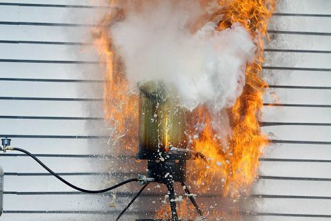 Oil splatters out of a fryer, causing a burst of smoke and flames that can easily burn a house, or even worse, an adult or child.