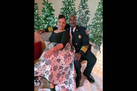 Clarksville Fire Chief Freddie D. Montgomery and his wife, Priscilla.