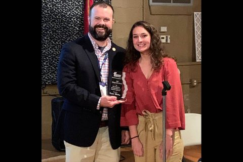 Jamison Sliger, left, and Clarksville Parks and Recreation's Kayla Malley